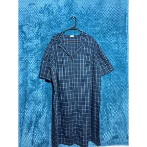Plaid‎ Dress Blue Black Check Robin Zip Universal Studios Movie Costume